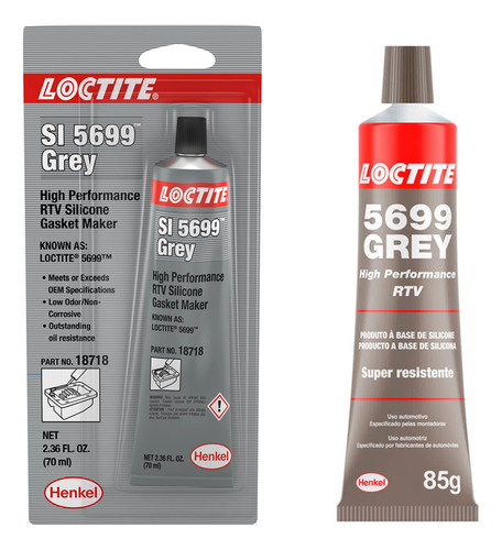 Silicone Cola Adesivo Junta Motor Alt Temp Loctite Grey 5699