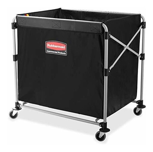 Rubbermaid Commercial Plegable X-cart, Acero, 8 Bushel Cart,