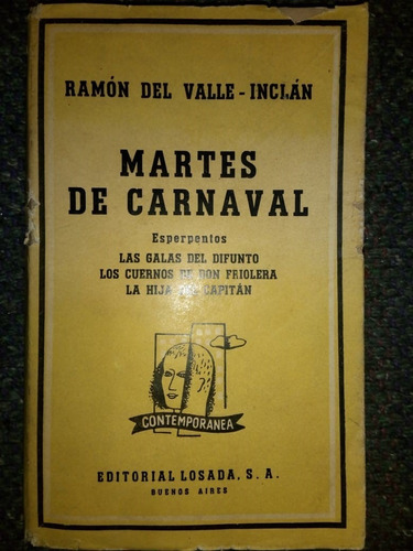 Libro Martes De Carnaval Ramón Del Valle Inclán 