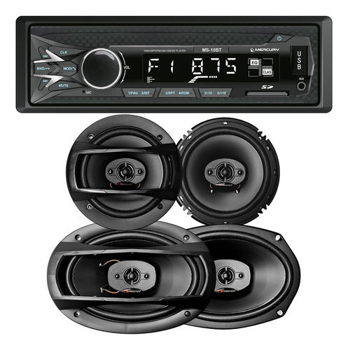 Stereo Usb Bluetooth Parlantes Nakamichi 6,5 Y 6x9 Pulgadas