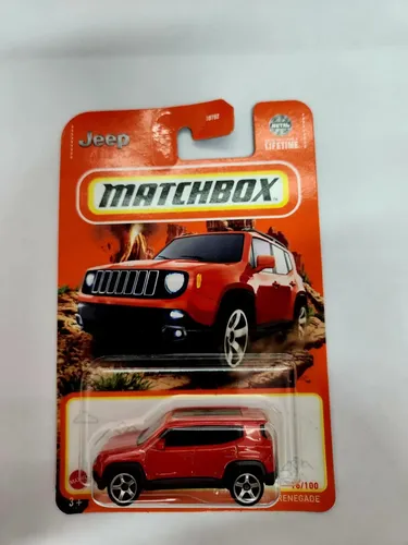 Matchbox 2024 – Jeep Renegade '19 Orange – Modèle Miniature N°16/100, Collection Voitures