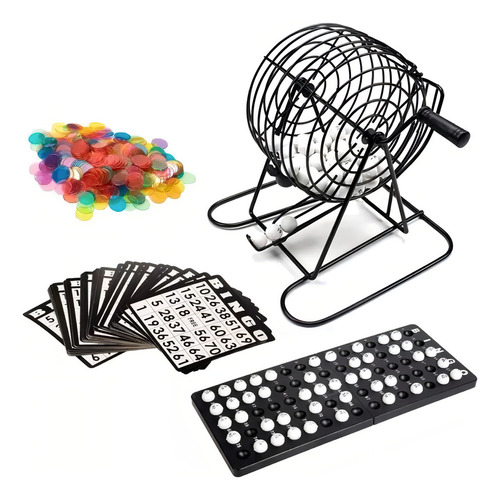 Set Bingo Tómbola Juego De Mesa Familiar + Cartones