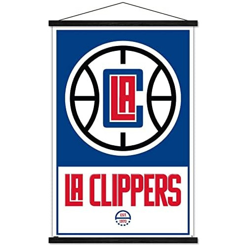 Póster De Pared Nba Clippers Logo 21, 22.375  X 34 , I...