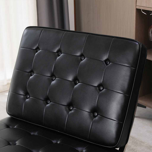 Sillon Barcelona 1 Cuerpo + Apoyapiés Otomano Negro