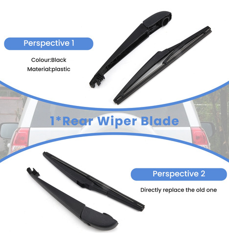 Kit De Limpiaparabrisas Trasero Y Brazo Wiper De 12 Pulgadas