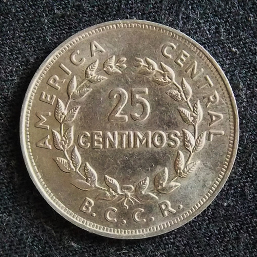 Costa Rica 25 Céntimos 1974 Sin Circular Km 188