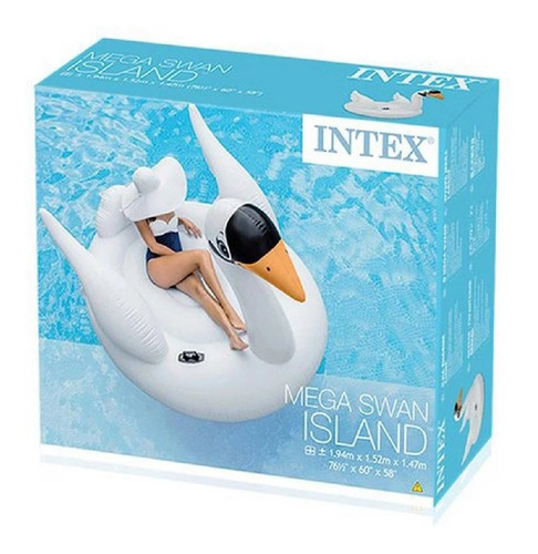 Imagen 4 de 6 de Mega Cisne Inflable Intex 194x152x147cm - 56287