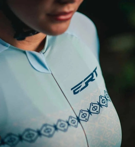 Imagem 4 de 8 de Macaquinho Ciclismo Fem New Elite Forro Gel Ert Celeste
