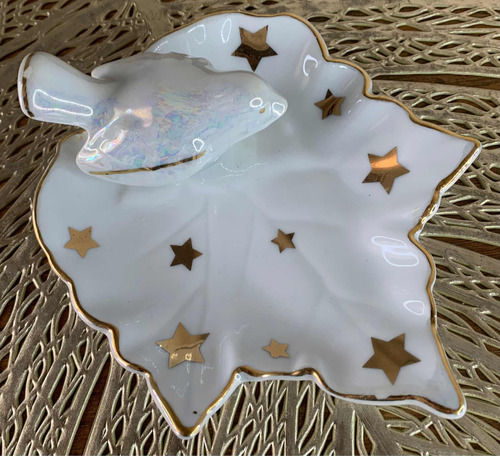 Petisqueira Andorinha Com Estrelas Ouro13x11cmuma Graça