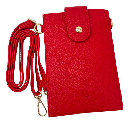 Cartera Para Dama Con Crossbody Ajustable Rojo Liso