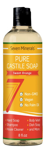 Jabón De Castilla Puro De Naranja Dulce, Sin Aceite De Palma