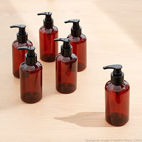 Paquete De 6 Botellas Con Bomba De Plástico Color Ámbar De Y