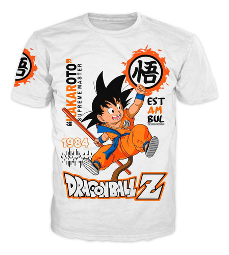 Camiseta Dragon Ball Z Goku Anime Adulto Exclusiva Premium 