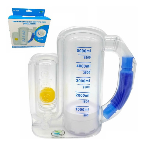 Imagen 4 de 4 de Espirometro Incentivo 5000 Adulto Ejercitador Pulmonar