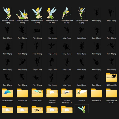 Vectores / Plantilla Editable/ Tinkerbell Disney