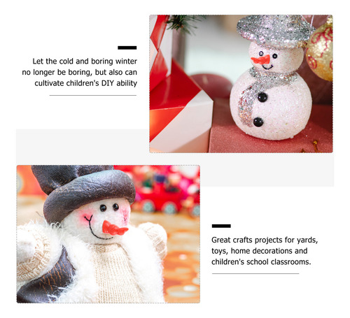 Muñeco De Nieve, 100 Unidades, Para Manualidades Navideñas,