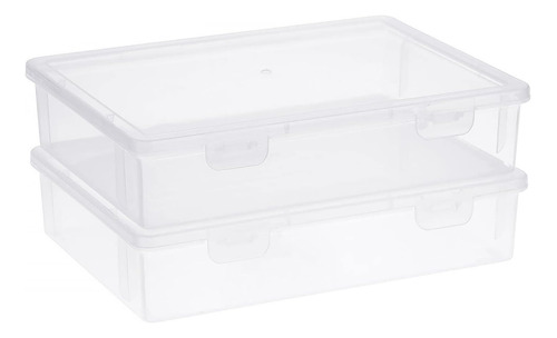 Caja De Almacenamiento De Plástico Transparente Tapa D...