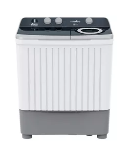 Lavadora semiautomática de doble tina Mabe LMDX1123P blanca 11kg 127 V