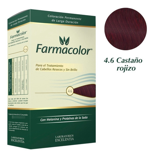 Farmacolor Kit Cast Rojiz N°4.6 X 1 Estuche. De Fábrica.