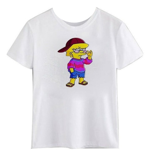 Polera Lisa Simpson Popular Hipster Girl Unisex