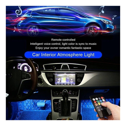 . Lámpara De Pie Rgb Car Atmosphere Impermeable +