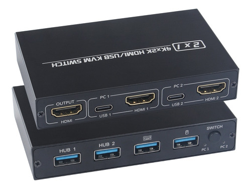Aimos Am-kvm 201cl 2-em-1 Hdmi/usb Kvm Switch Suporte Hd