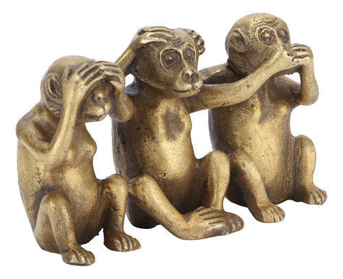 Tres Monos, Estatuas De Monos Sabios, No Oyen Mal, No Ven Ma