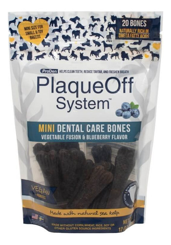 Proden® Plaqueoff Mini Dental Bones Veggie Blueberry 340grs