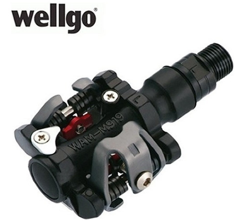 Pinza de pedales Wellgo M919 Mtb Preto C/Tacos = M505 M520 Mtb