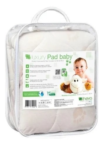 Protetor Luxury Pad Impermeável Baby Berço 070x130x16