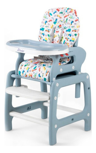 Silla Alta 2 En 1 D'bebe Multiconfort Azul Carritos Azul