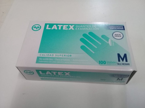 Guantes Descartables De Latex Talle Mediano
