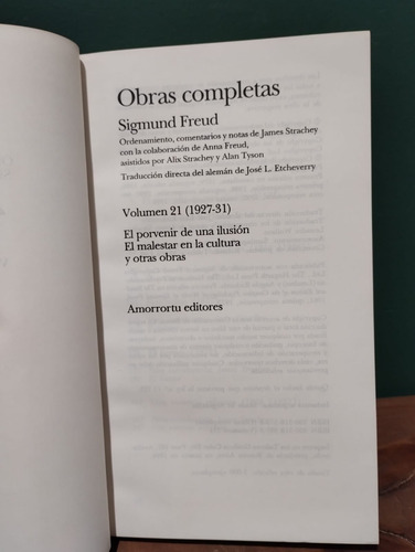 Sigmund Freud Obras Completas - Vol. 21 (Usado)