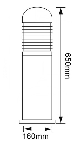Imagen 3 de 6 de Mini Poste Exterior Negro+ Bombillo Tecnolite