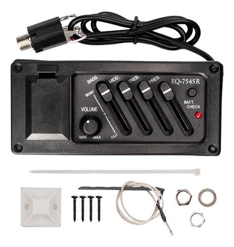 Wpd Eq-7545r 4 Band Eq Piezo Pickup Para Guitarra Acústica