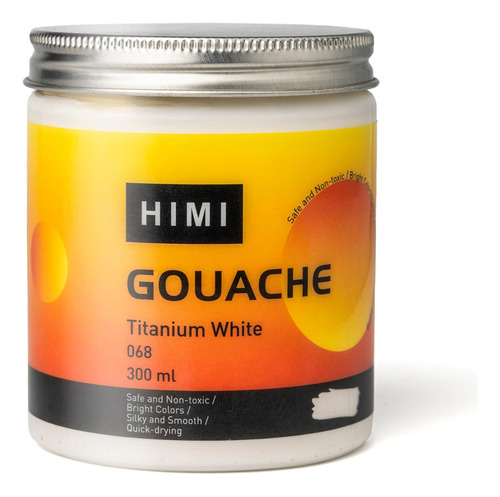 Pinturas De Gouache Recargables, Color Blanco (300 Ml),...
