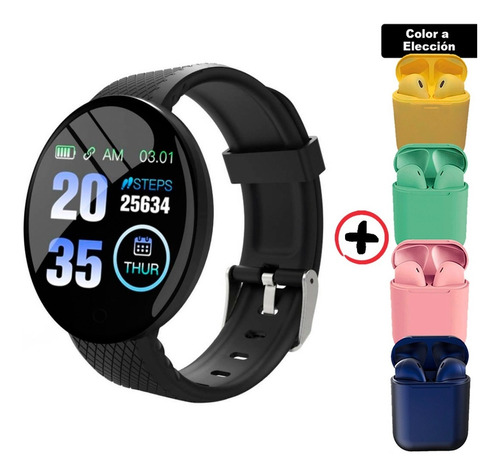 Smartwatch Reloj Smart Inteligente Con Bluetooth D18s + Auri