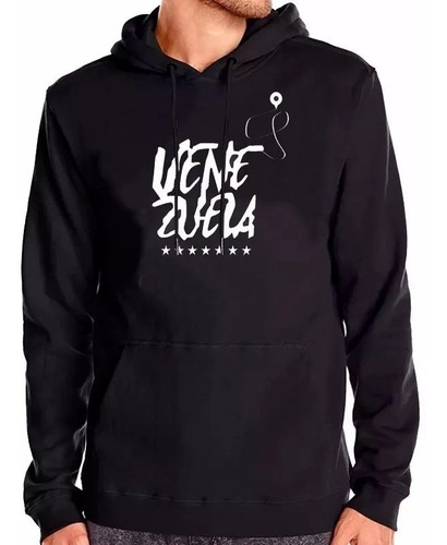 Lindo Sueter Negro Manga Larga De Venezuela