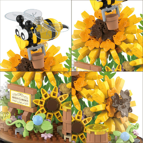 Qiqirui Juego De Bloques De Construcción Para Jardín De Abej