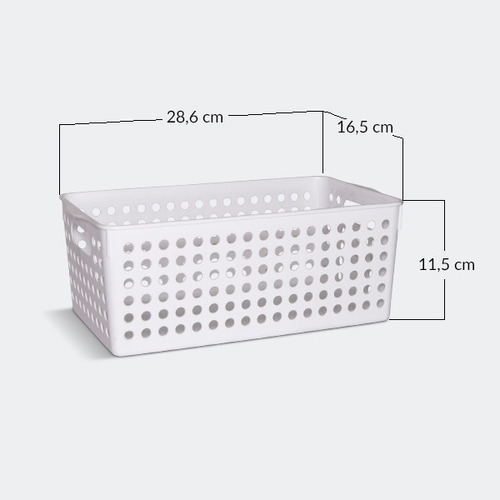 2 Organizador Rectangular Orbital Blanco/transp. Plástico