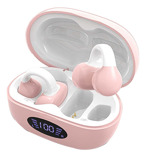 Clipe Sem Fio Nos Fones De Ouvido Fones De Ouvido Rosa Rosa