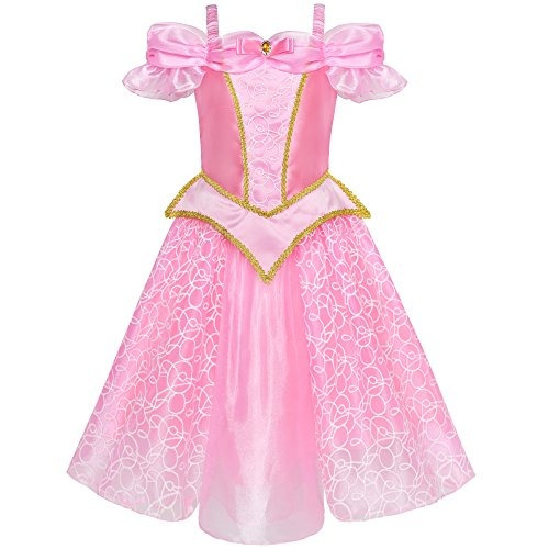 Vestido De Las Niñas Traje De La Princesa Aurora Briar Rose