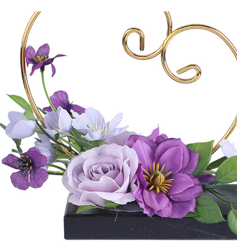 Exibição De Flores De Casamento Cesta De Cesto De Roxo