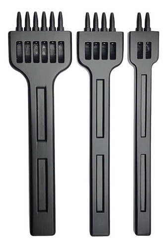 A 3 Uds Herramienta De Cuero Para Bricolaje 2/4/6 Puntas