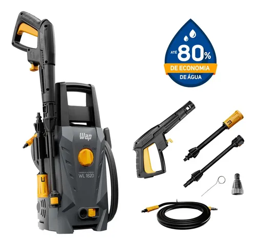 Lavadora de Alta Pressão WAP WL 1820 1400W com Stop Total, Jato Leque e Concentrado