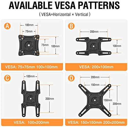 Soporte Para Pantalla De Tv Ajustable De Metal Color Negro