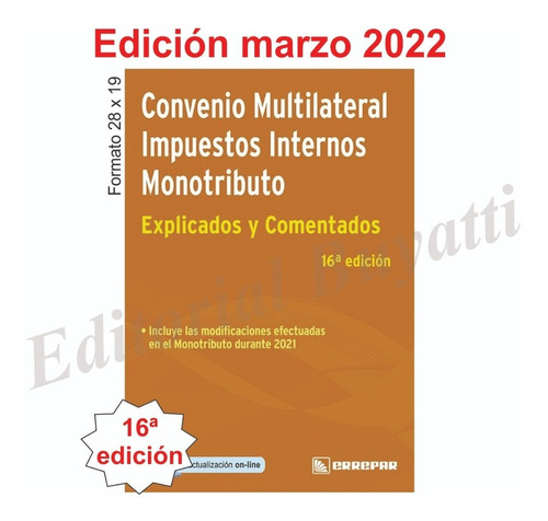 Convenio Multilateral Interno Monotributo Exp. Y Com. N. Ed.