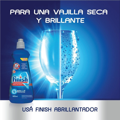 Imagen 4 de 6 de Abrillantador Para Lavavajillas Automático Finish 400ml X 2