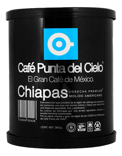 Cafe Molido Chiapas Punta Del Cielo 300 Grs