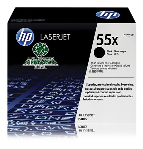 Tóner Hp 55x Ce255x Laserjet P3011/p3015 12.500 Páginas.